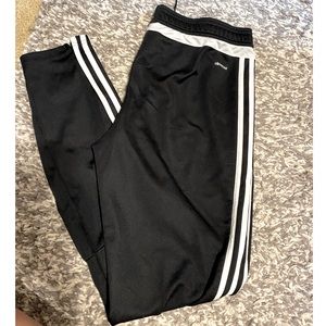 Medium black adidas soccer/track pants